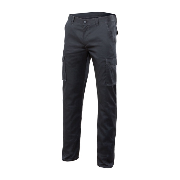 Pantalon de travail stretch multipoches Velilla noir vue de face