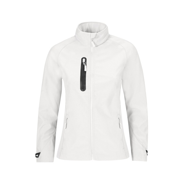 Softshell de travail femme X-Lite B&C blanc vue de face