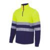 BLEU MARINE / JAUNE FLUO