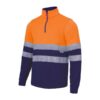 BLEU MARINE / ORANGE FLUO