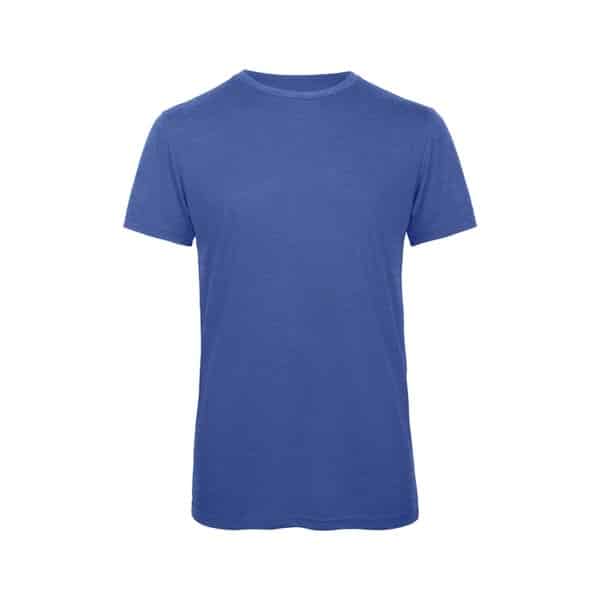 Tee-shirt de travail homme Tri-blend BC055 B&C bleu roi vue de face