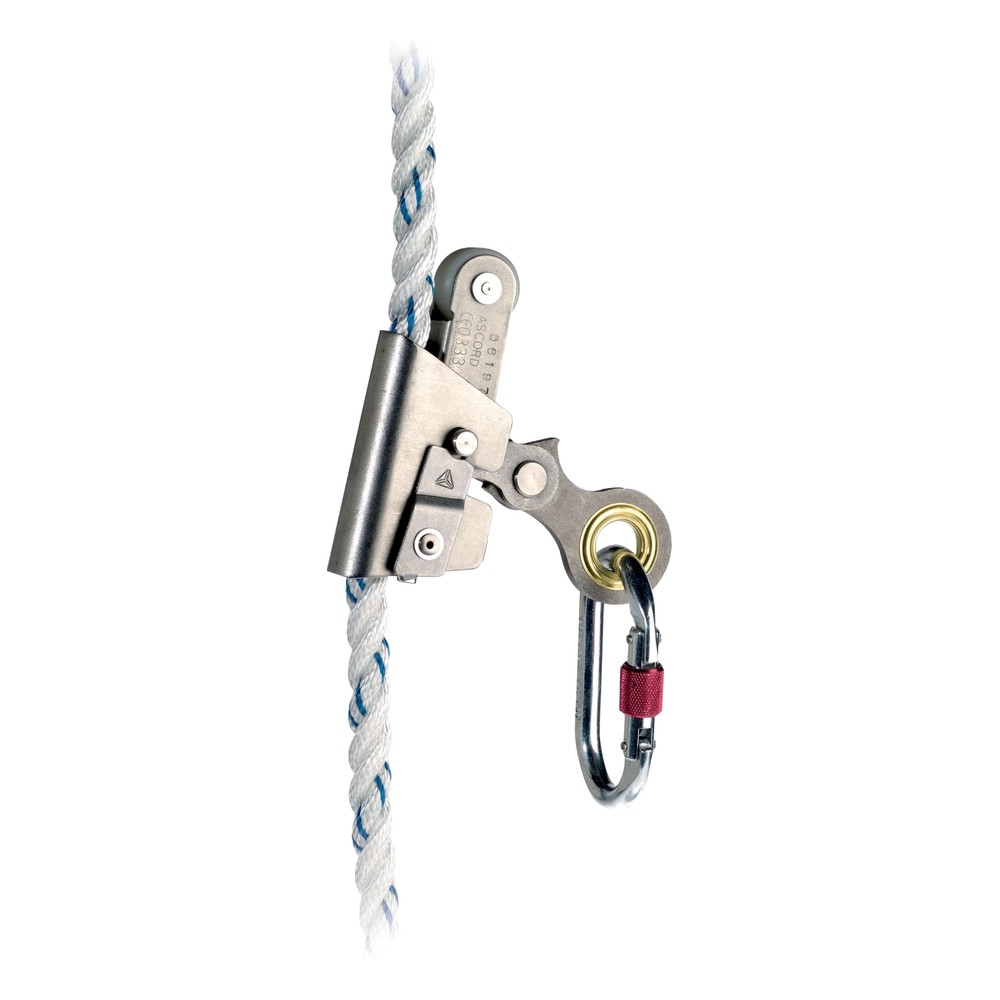 Antichute coulissant pour corde 14 mm Ascord AN065 Delta Plus vue de face
