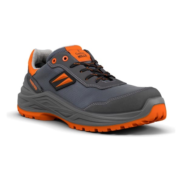 Chaussures de sécurité basses Flash S1PS Gaston Mille GRIS-ORANGE