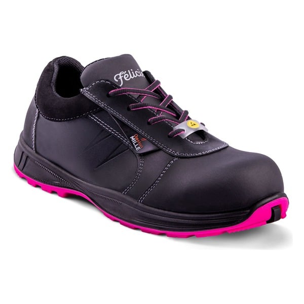 Chaussures de sécurité basses Venus S3 Gaston Mille NOIR-ROSE