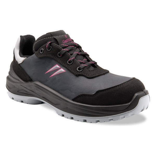 Chaussures de sécurité basses Venus Tech S3S Gaston Mille NOIR-ROSE