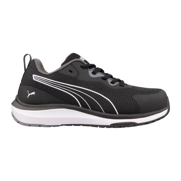 Chaussures de sécurité basses femme Celerity Knit S1PS ESD Puma Safety Vue de côté droit Noir Blanc