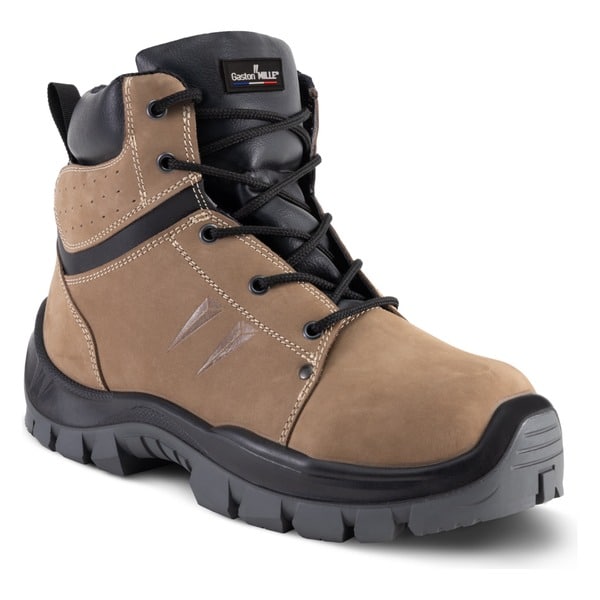 Chaussures de sécurité montantes Union S3 Gaston Mille MARRON CLAIRE