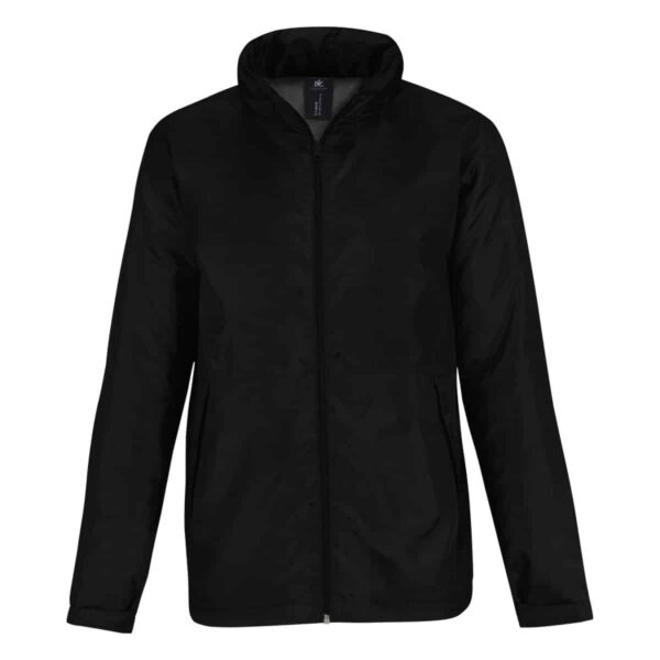Veste de travail coupe-vent doublée micropolaire homme Multi-Active BC324 B&C NOIR vue de face
