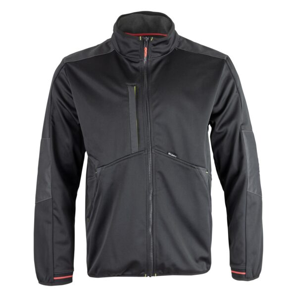 Veste softshell imperméable et respirante zéro métal LMA noir vue de face