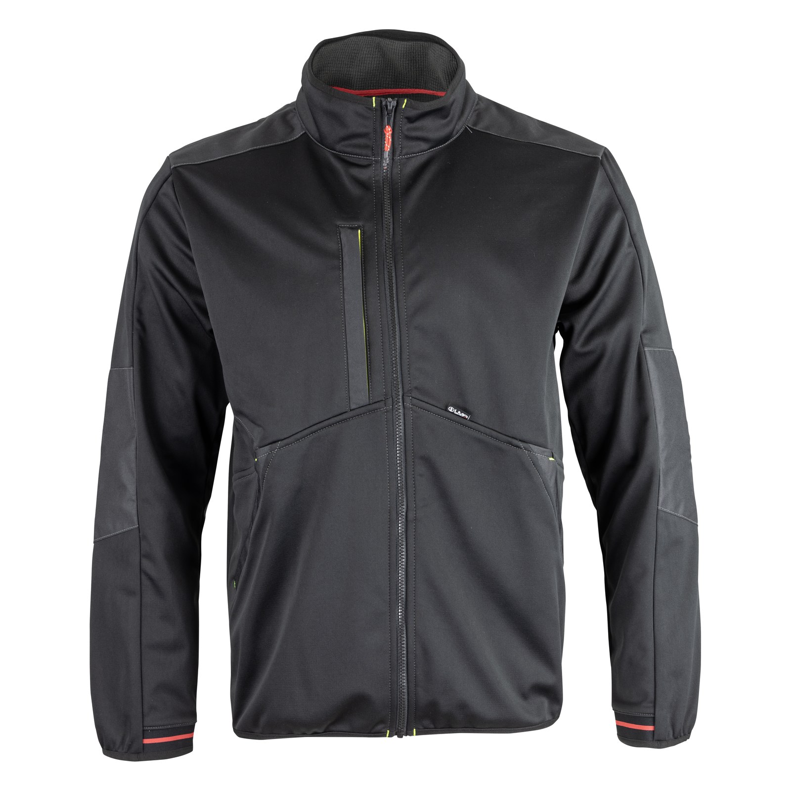 Veste softshell imperméable et respirante zéro métal LMA noir vue de face