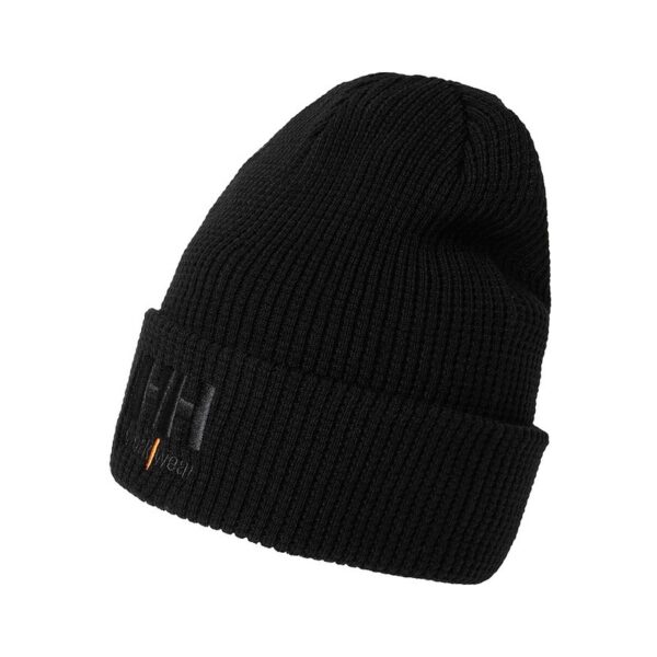 Bonnet tricoté revers maille Helly Hansen Noir – vue de face
