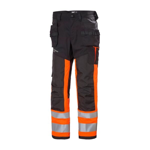 Pantalon Construction haute visibilité Alna 2.0 CL 1 Helly Hansen Orange fluo / ébène – vue de face