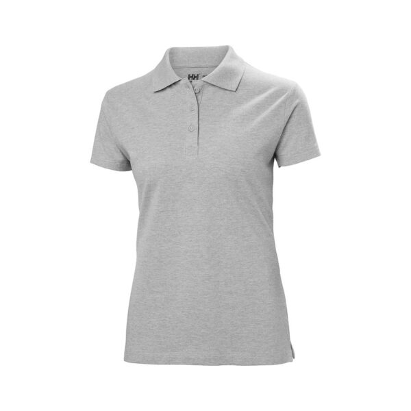 Polo travail femme W Manchester Classic Helly Hansen Gris chiné – vue de face