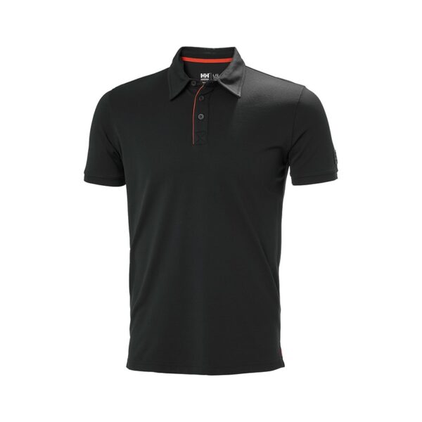 Polo travail Kensington Tech Helly Hansen Noir – vue de face