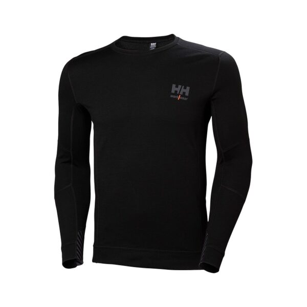 Sous vêtement thermique Lifa Merino col rond Helly Hansen Noir – vue de face