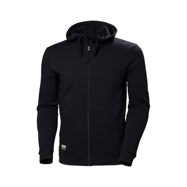 Sweat à capuche zippé Classic 2.0 Helly Hansen Noir – vue de face