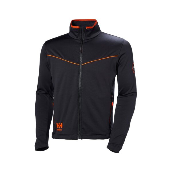 Sweat technique Chelsea Evolution stretch zippé Helly Hansen Noir – vue de face