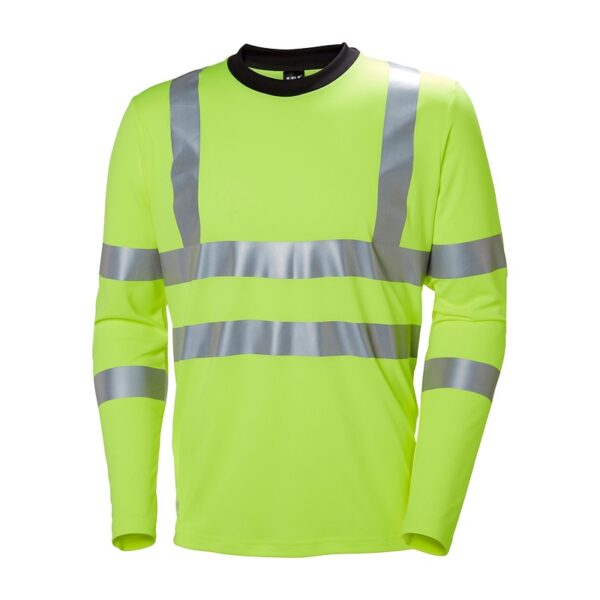 T-shirt Addvis haute visibilité manches longues Helly Hansen Jaune fluo – vue de face