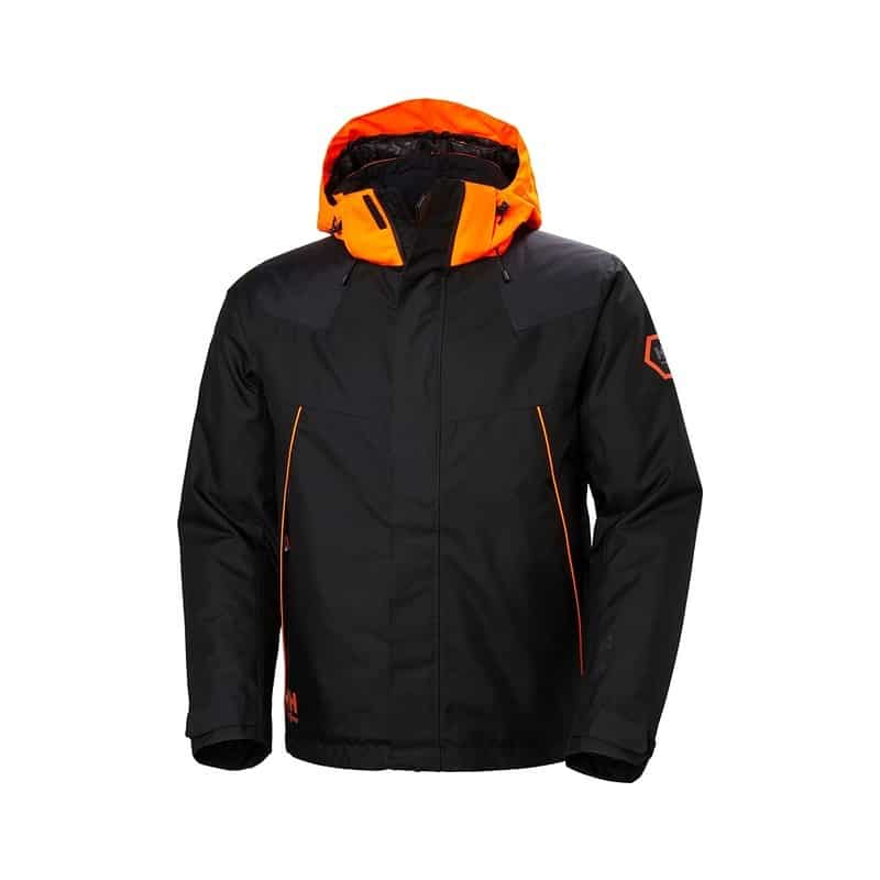 Veste de travail hiver Chelsea Evolution Helly Hansen Noir / orange – vue de face