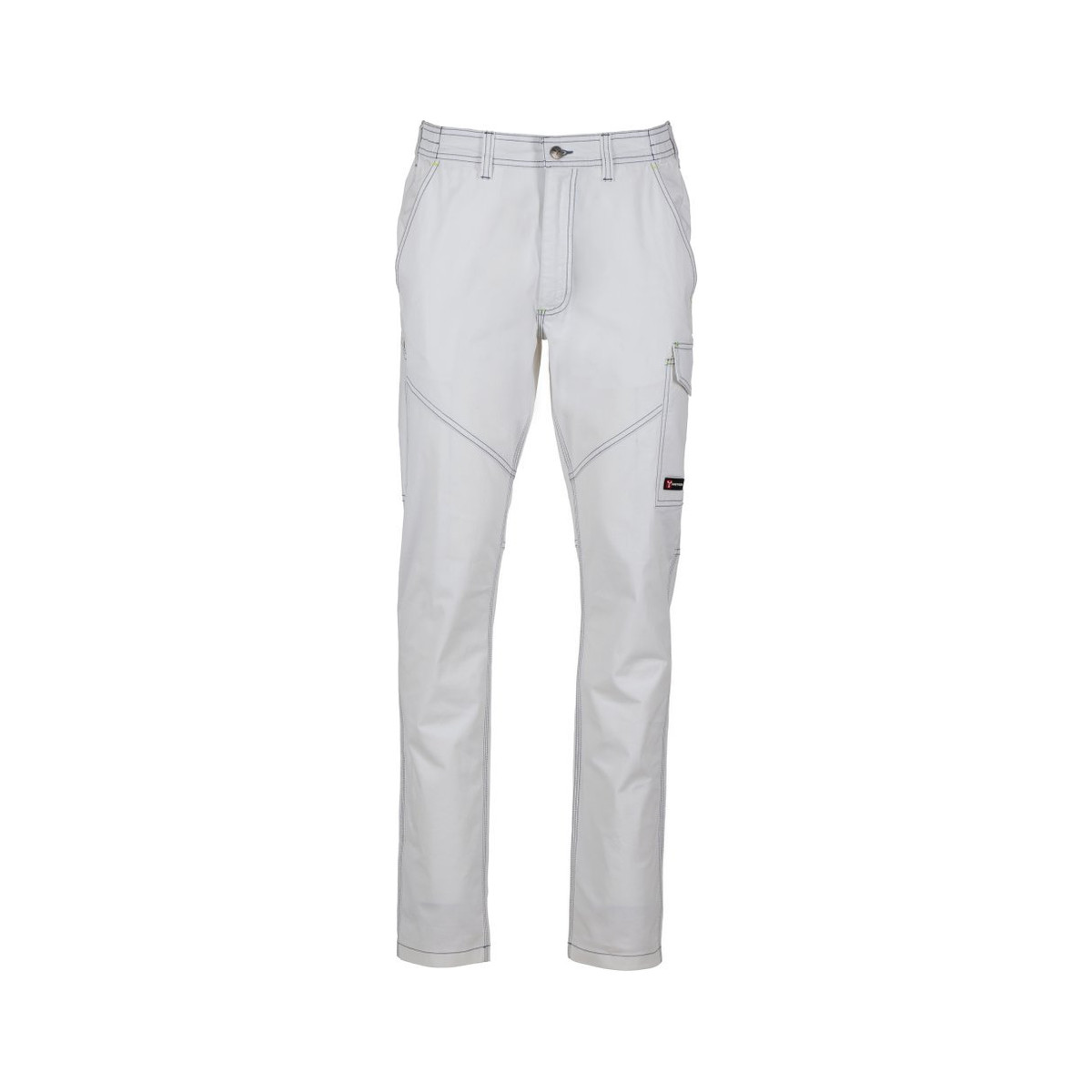 Pantalon de travail unisexe Worker Stretch Summer Payper vue de face blanc