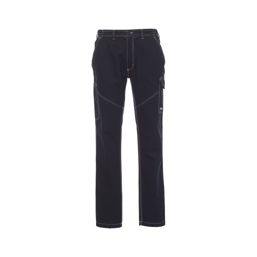 Pantalon de travail unisexe Worker Stretch Summer Payper vue de face bleu marine