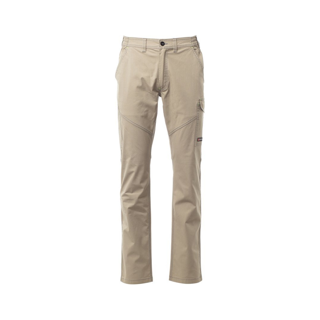 Pantalon de travail unisexe Worker Stretch Summer Payper vue de face kaki