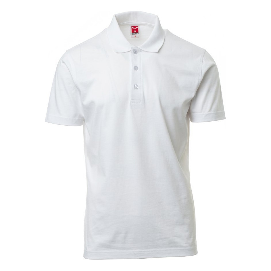 Polo à manches courtes Amalfi Payper vue de face blanc