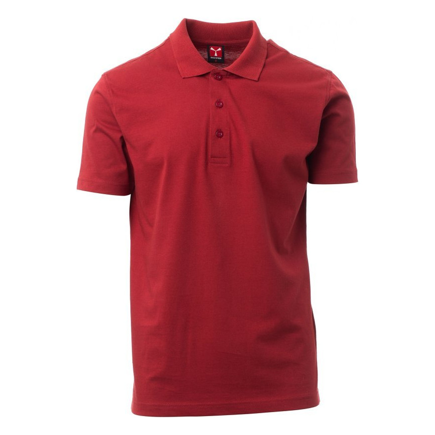 Polo à manches courtes Amalfi Payper vue de face bordeaux