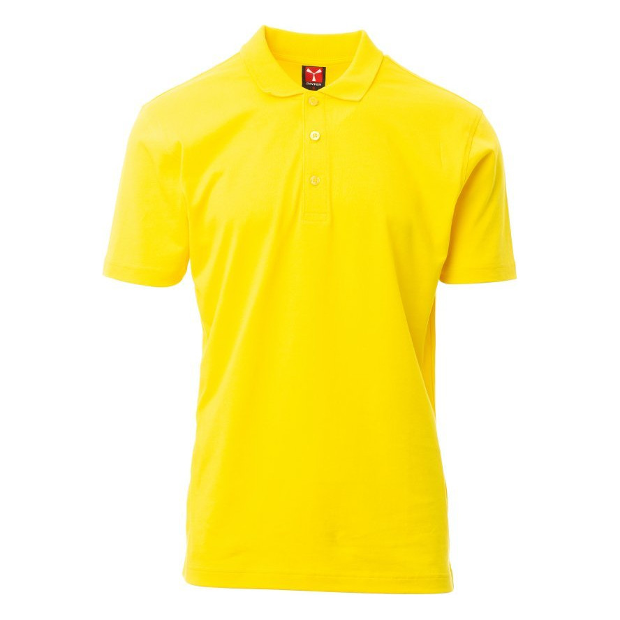 Polo à manches courtes Amalfi Payper vue de face jaune