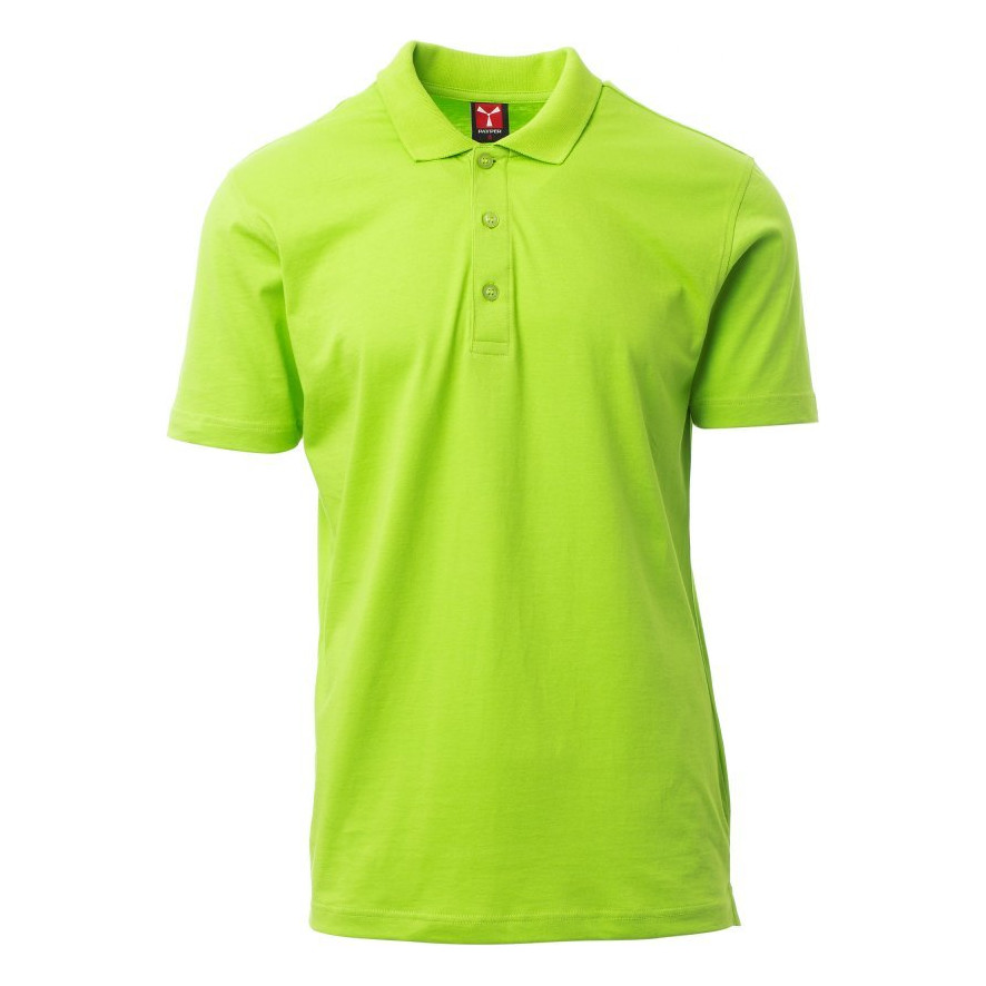 Polo à manches courtes Amalfi Payper vue de face vert acide