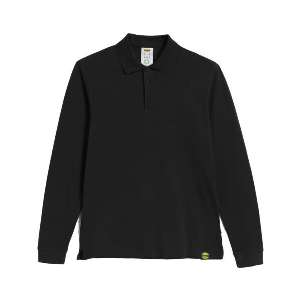 Polo de travail manches longues Atlantis Organic Diadora Utility noir
