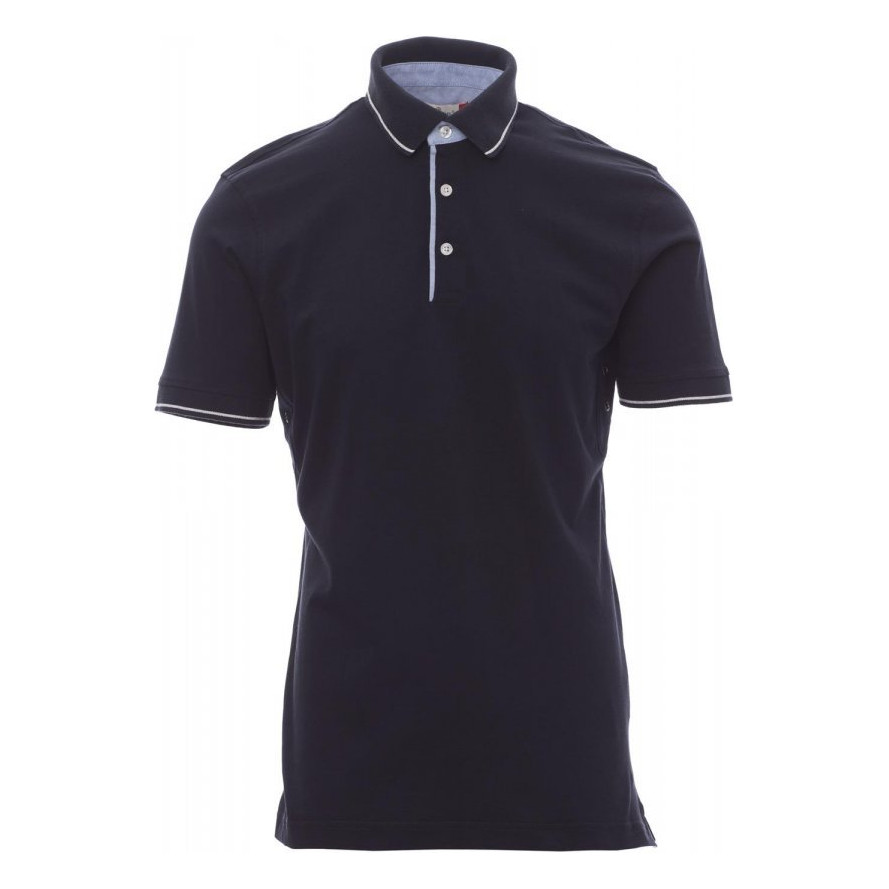 Polo homme à manches courtes Cambridge Payper vue de face bleu marine