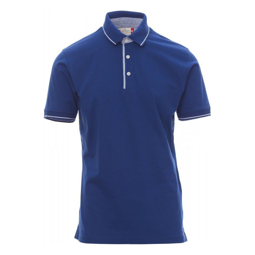 Polo homme à manches courtes Cambridge Payper vue de face bleu roi