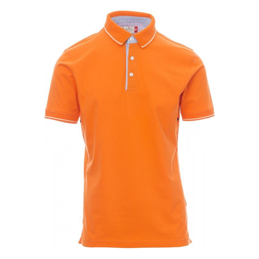 Polo homme à manches courtes Cambridge Payper vue de face orange