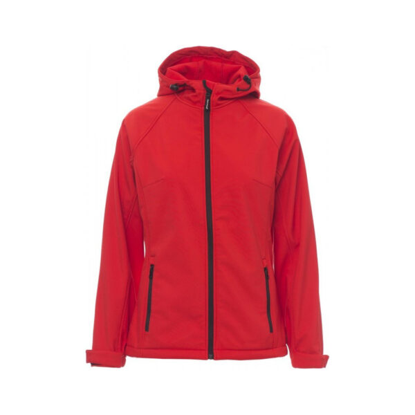 Softshell de travail femme Gale Pad Payper vue de face rouge