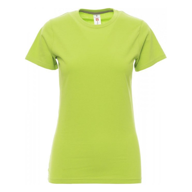 T-shirt Sunset Lady Payper vue de face vert acide