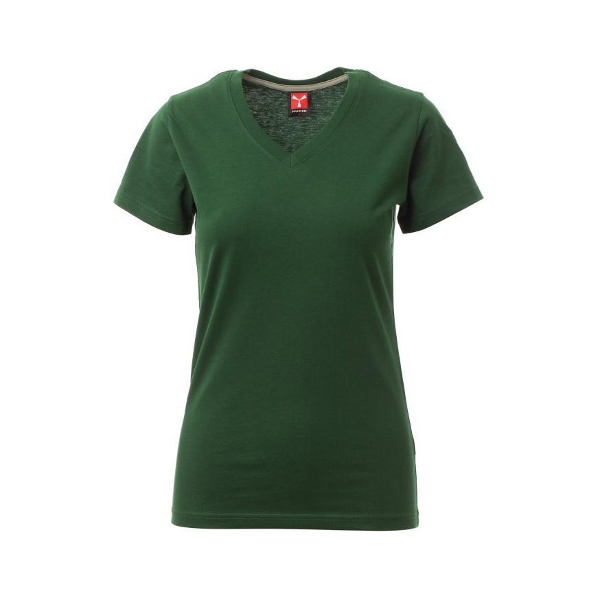 Tee-shirt de travail V-Neck col en V pour femme Payper vue de face vert