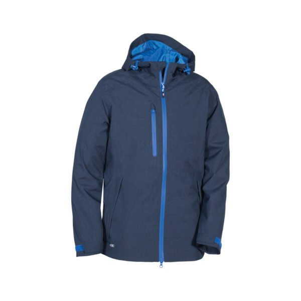 Veste de travail coupe-vent imperméable et respirante Bryrup Cofra bleu marine / bleu roi vue de face