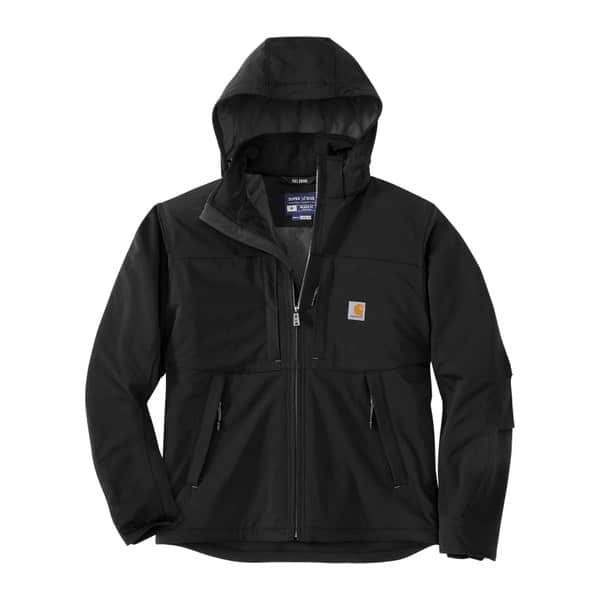 Veste de travail isolée déperlante stretch Camden Cryder Carhartt noir vue de face